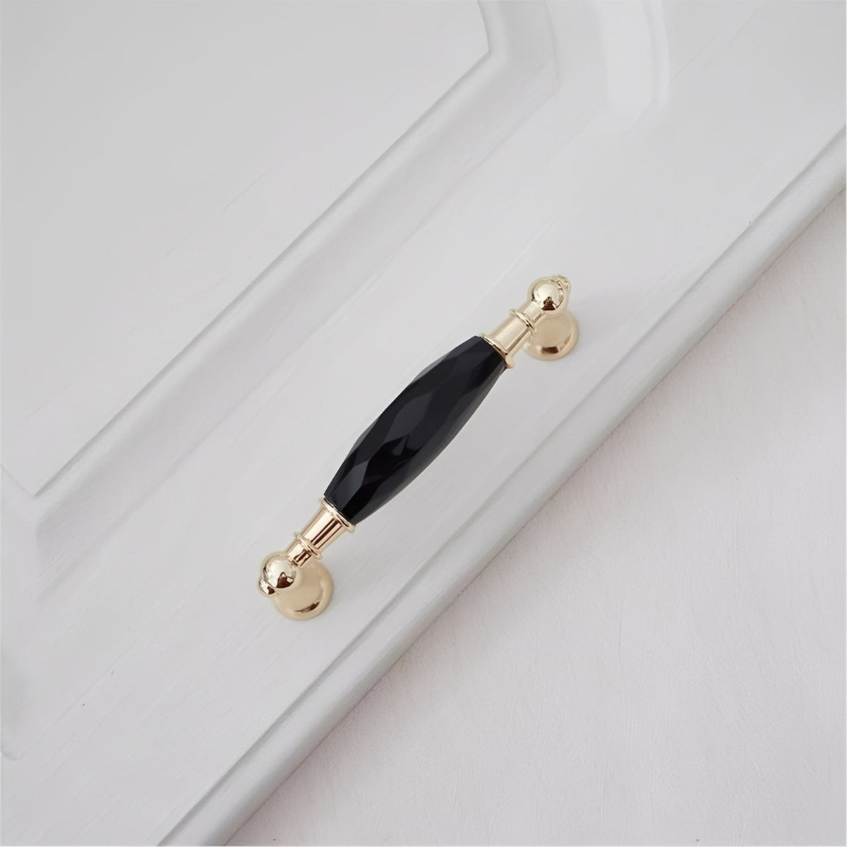 Modern Faceted Crystal Bar Drawer Handles & Knobs
