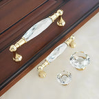 Modern Faceted Crystal Bar Drawer Handles & Knobs