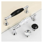 Modern Faceted Crystal Bar Drawer Handles & Knobs