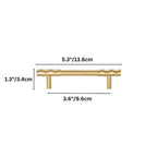 Modern Faceted Solid Brass T-Bar Cupboard Handles & Knobs