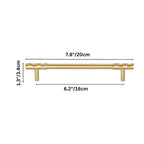 Modern Faceted Solid Brass T-Bar Cupboard Handles & Knobs