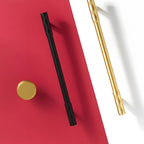 Modern Faceted Solid Brass T-Bar Cupboard Handles & Knobs