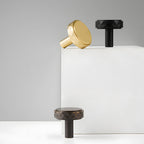 Modern Faceted Solid Brass T-Bar Cupboard Handles & Knobs