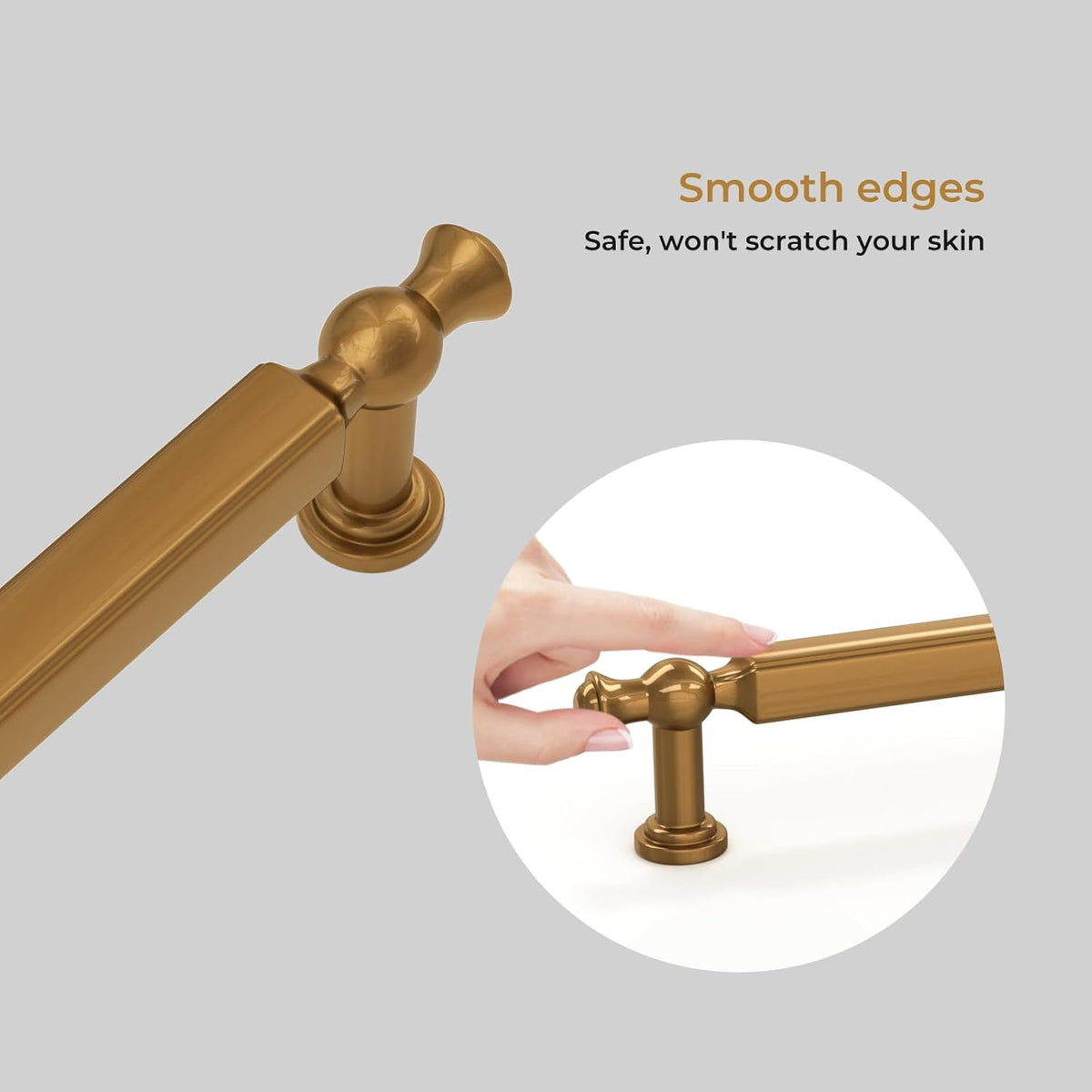 Modern Faceted T-Bar Cupboard Handles & Knobs