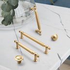 Modern Faceted T-Bar Cupboard Handles & Knobs