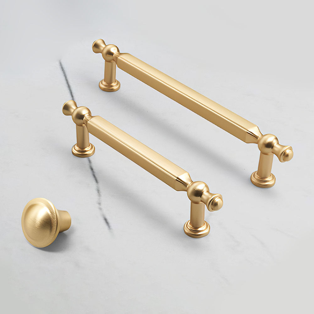 Modern Faceted T-Bar Cupboard Handles & Knobs