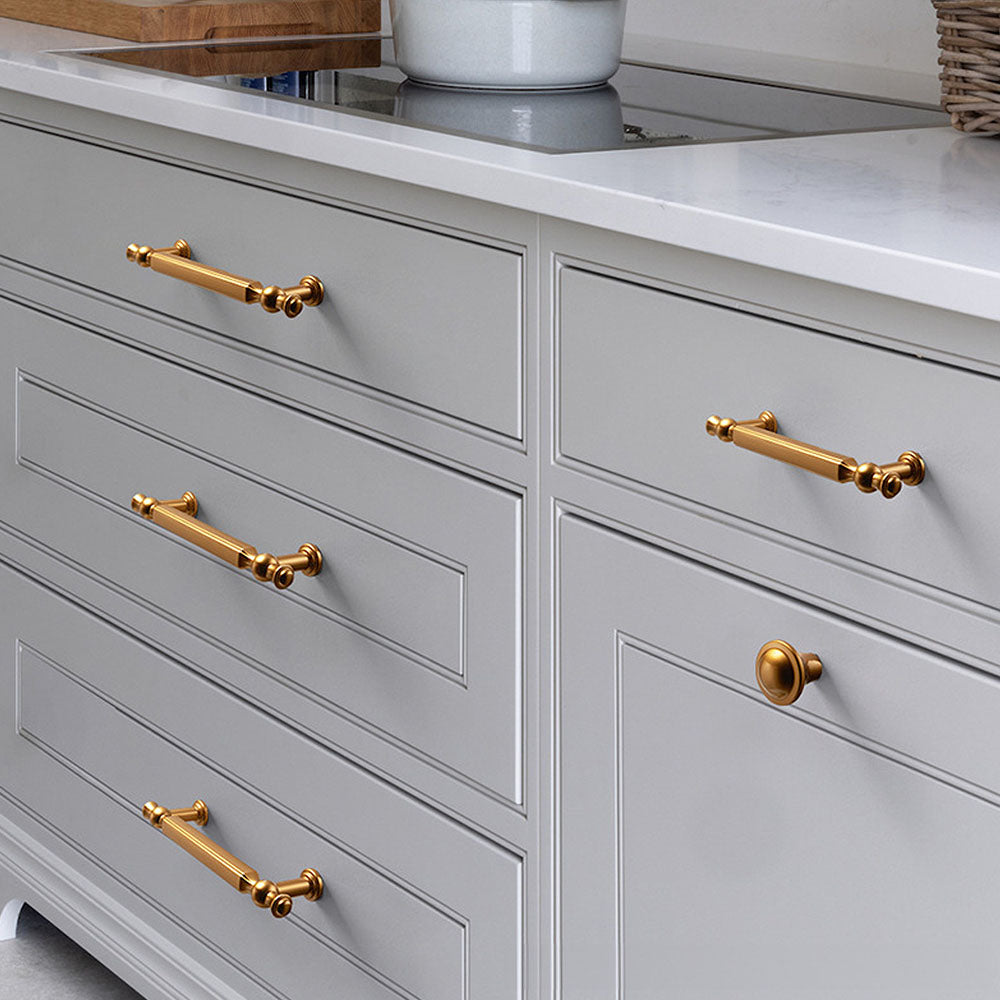 Modern Faceted T-Bar Cupboard Handles & Knobs