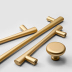 Modern Flared T-Bar Cupboard Handles and Knobs