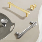 Modern Flared T-Bar Wardrobe Handles and Knobs