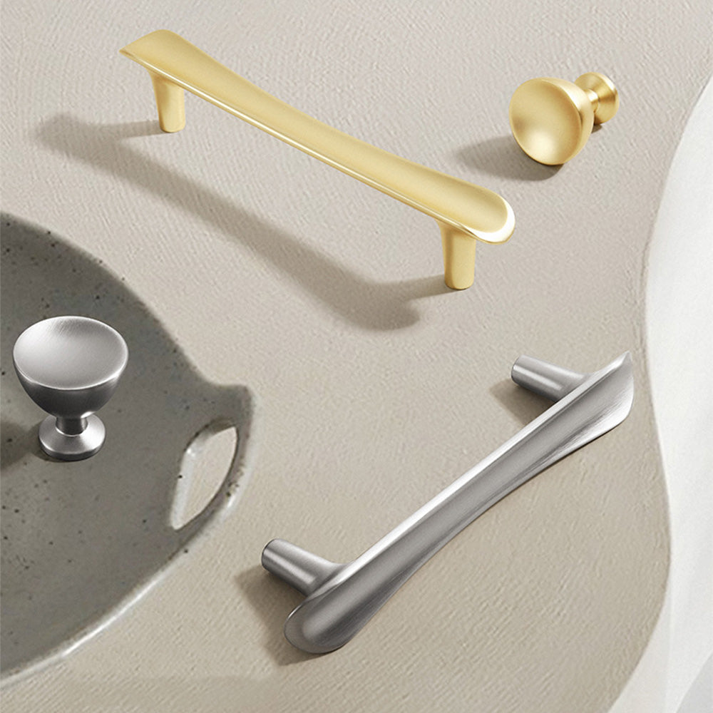 Modern Flared T-Bar Wardrobe Handles and Knobs