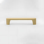 Modern Flat Bar Solid Brass Cupboard Handles in Gold