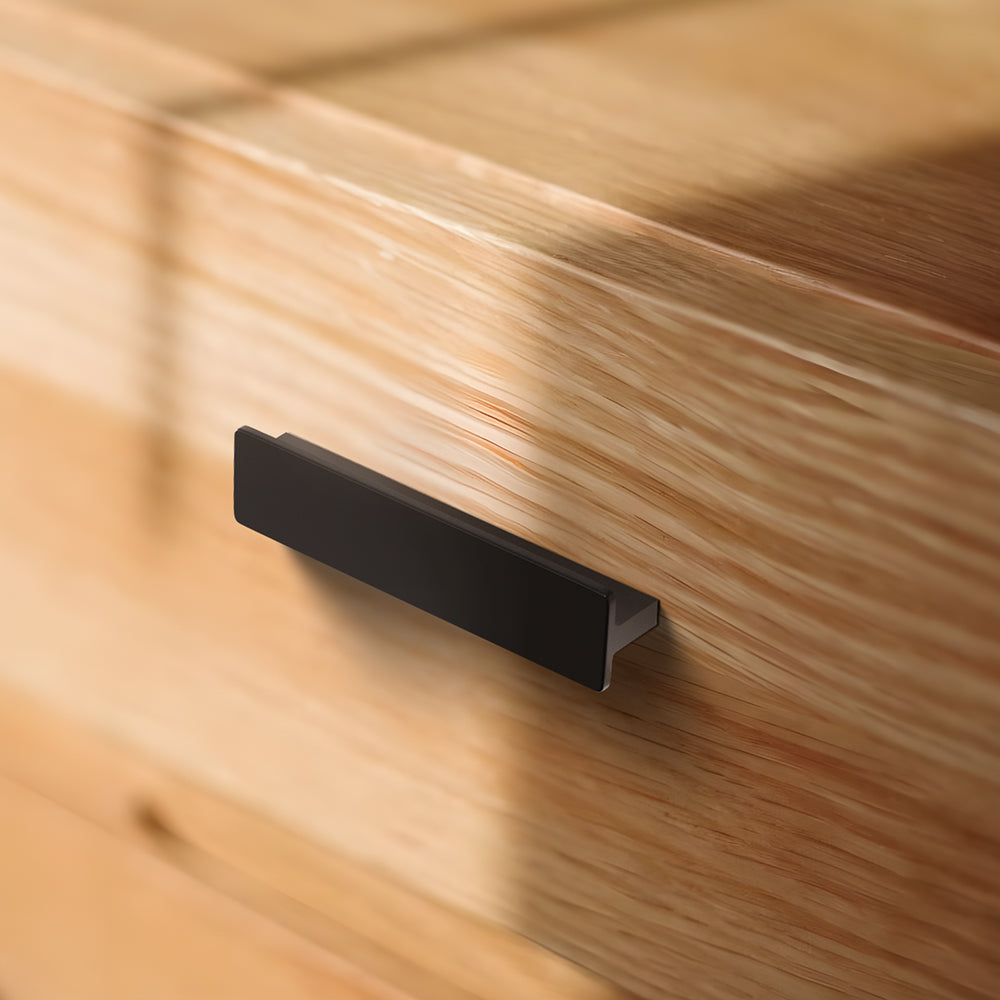 Modern Flat Matt Black Cupboard and Drawer Handles