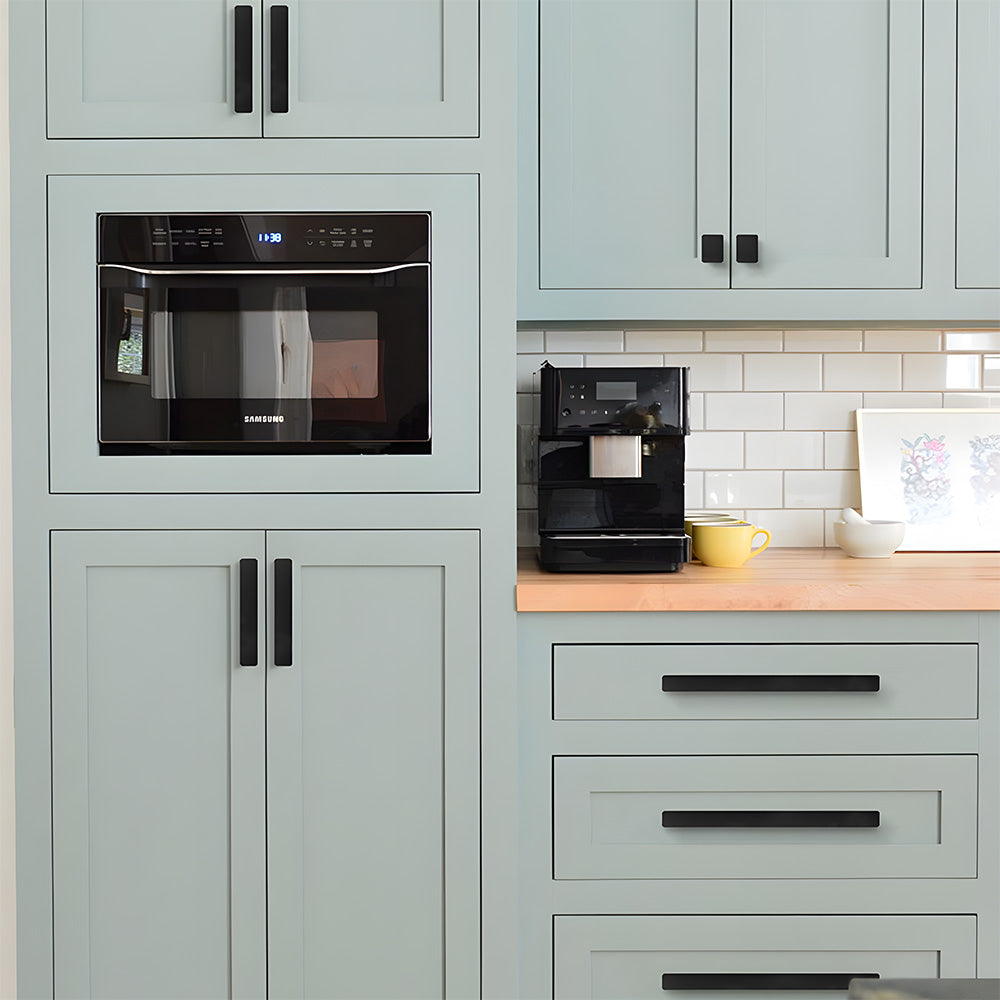 Modern Flat Matt Black Cupboard and Drawer Handles