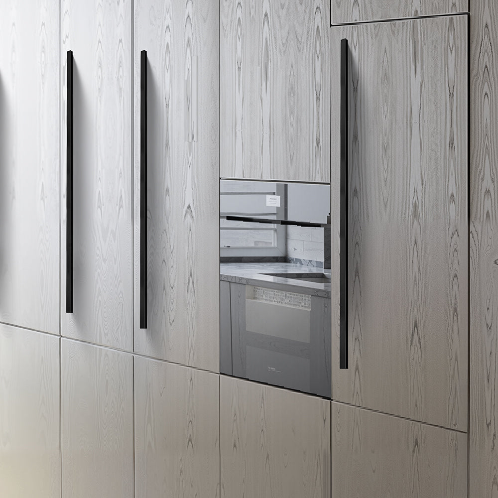 Modern Flat Matt Black Cupboard and Drawer Handles