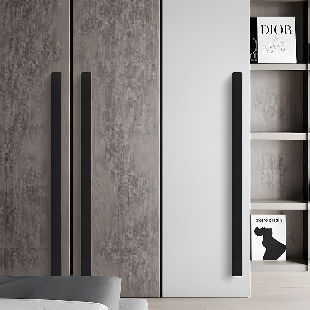 Modern Flat Matt Black Cupboard and Drawer Handles