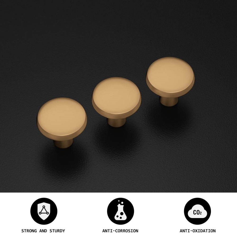 Modern Flat Round Kitchen Cupboard Knobs