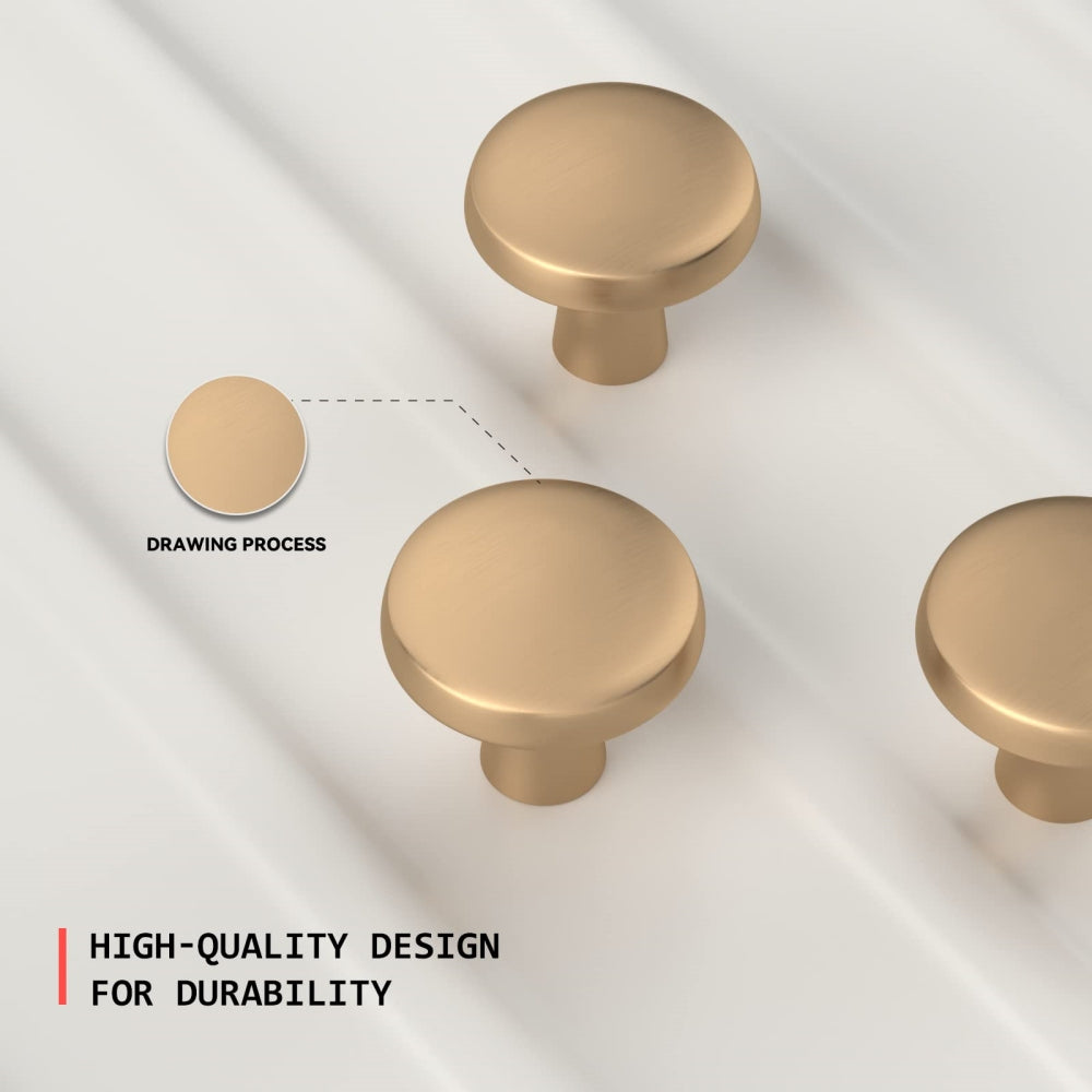 Modern Flat Round Kitchen Cupboard Knobs