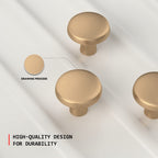 Modern Flat Round Kitchen Cupboard Knobs