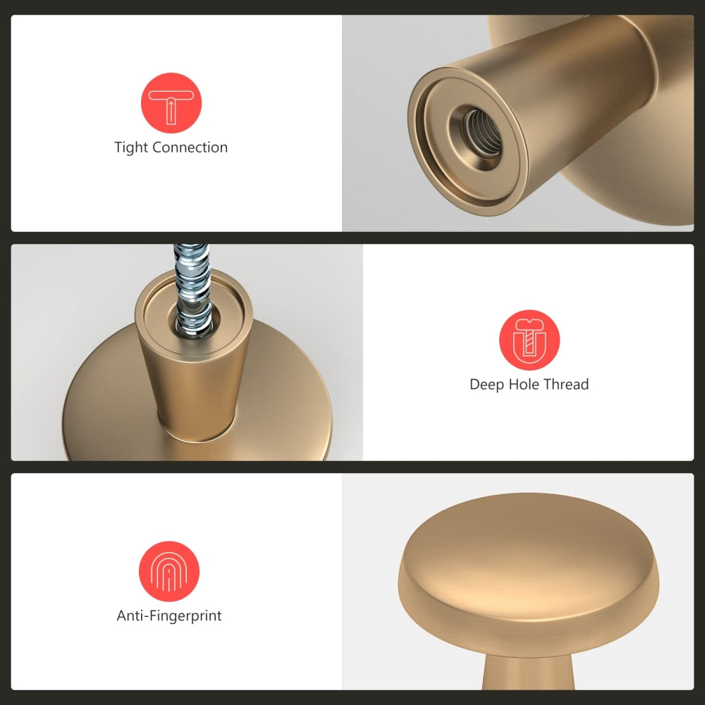 Modern Flat Round Kitchen Cupboard Knobs