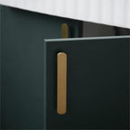 Modern Flat T-Bar Kitchen Cupboard Handles in Brushed Brass Finish