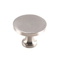 Modern Flat-Top Round Brushed Nickel Cupboard Knobs