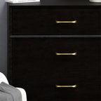 Modern Fluted Arched Solid Brass Cupboard Handles
