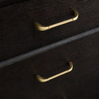 Modern Fluted Arched Solid Brass Cupboard Handles