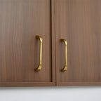 Modern Fluted Arched Solid Brass Cupboard Handles
