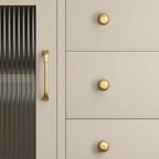 Modern Fluted Arched Solid Brass Cupboard Handles