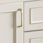 Modern Fluted Arched Solid Brass Cupboard Handles
