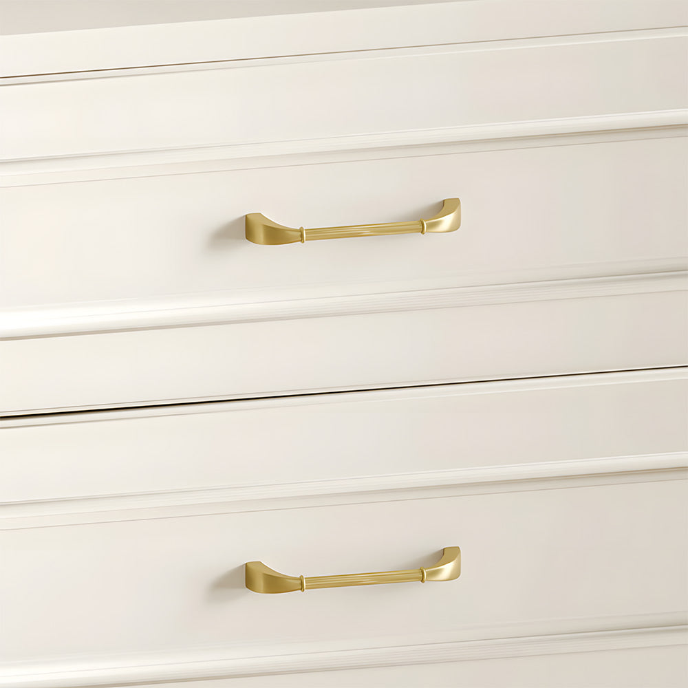 Modern Fluted Arched Solid Brass Cupboard Handles