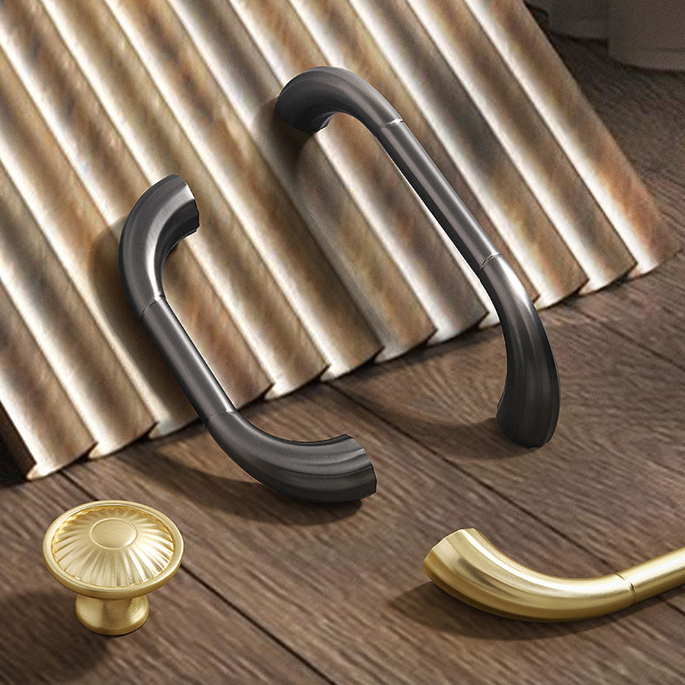 Modern Fluted D Cupboard Handles and Knobs