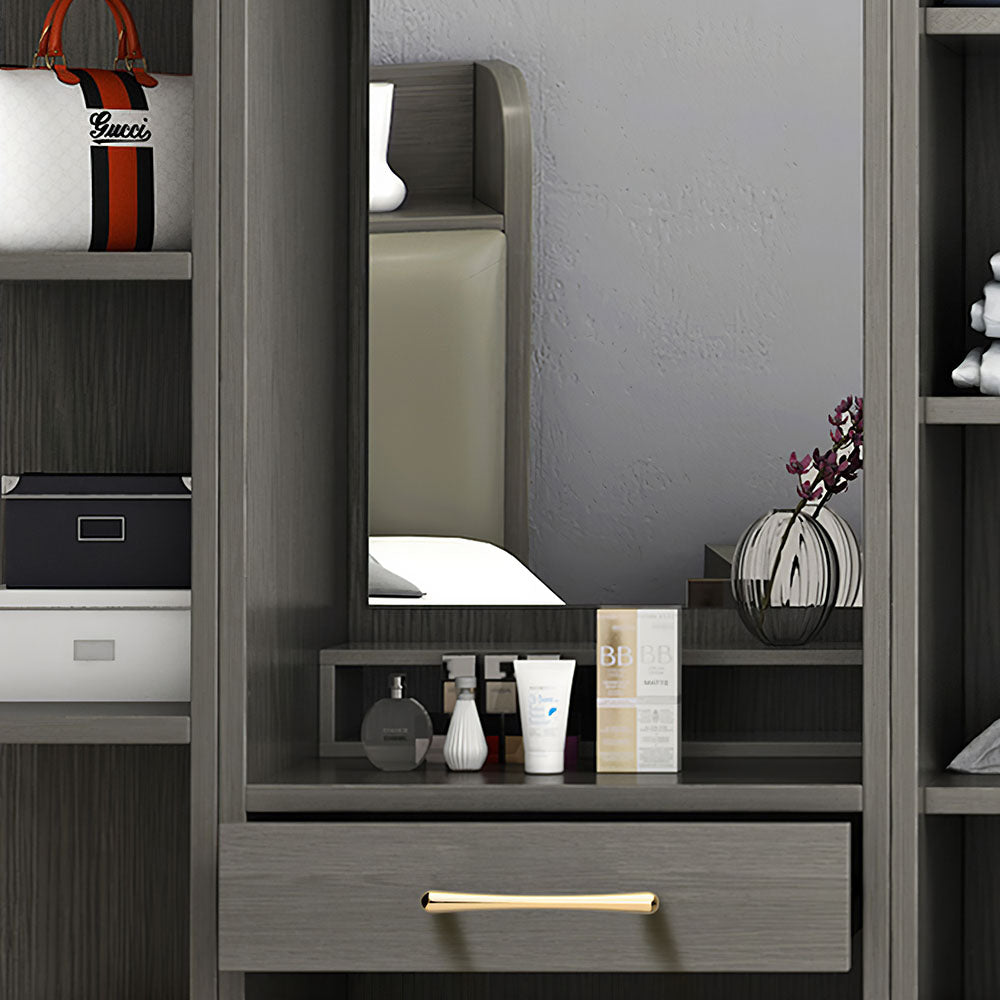 Modern Gold D Wardrobe Handles & Teardrop Knobs