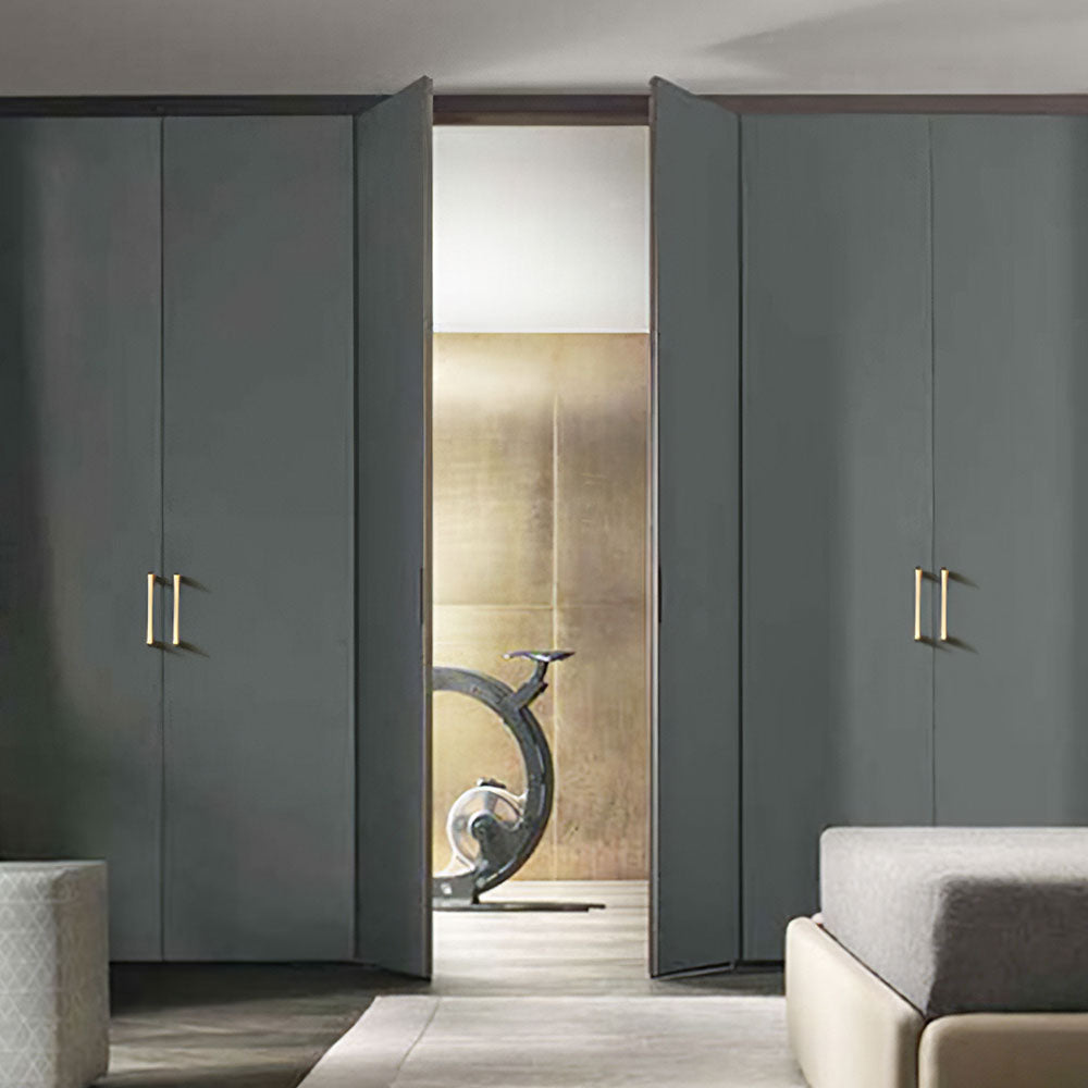 Modern Gold D Wardrobe Handles & Teardrop Knobs