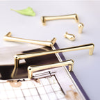 Modern Gold D Wardrobe Handles & Teardrop Knobs