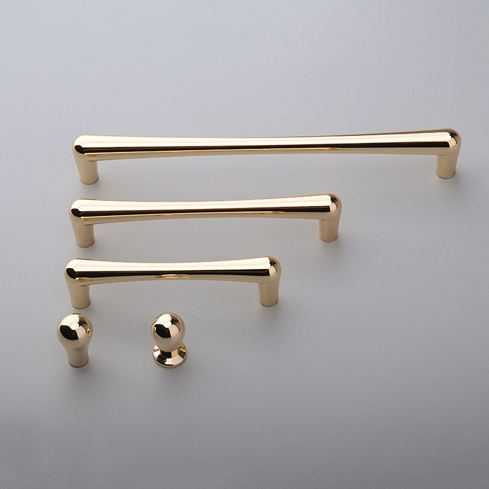Modern Gold D Wardrobe Handles & Teardrop Knobs