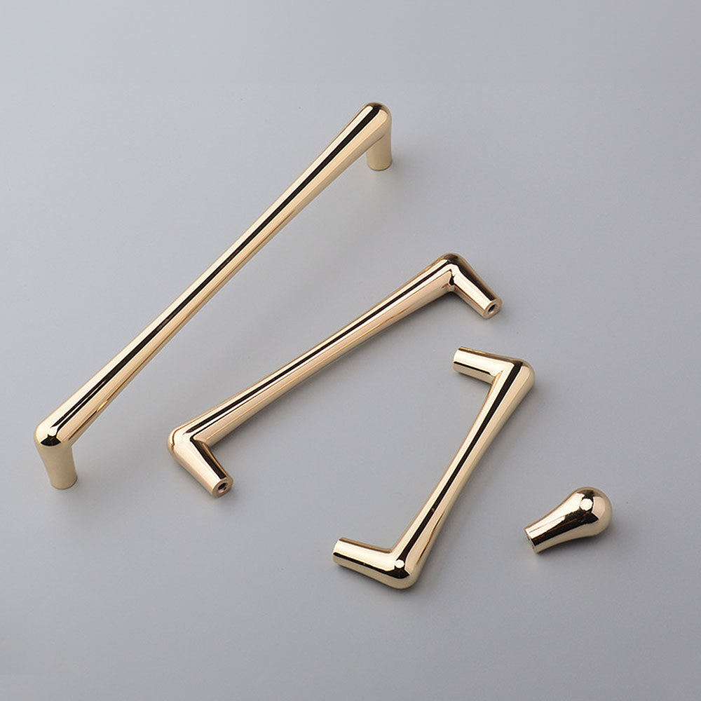 Modern Gold D Wardrobe Handles & Teardrop Knobs