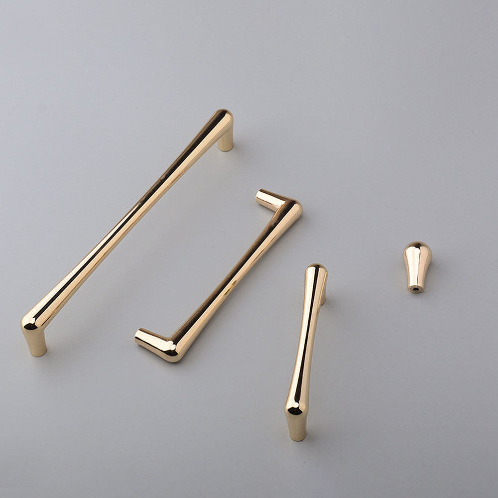 Modern Gold D Wardrobe Handles & Teardrop Knobs