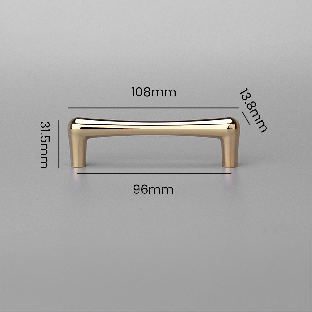 Modern Gold D Wardrobe Handles & Teardrop Knobs