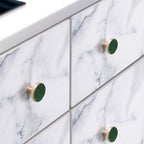 Modern Gold Openwork Cupboard Handles with Coloured Inserts