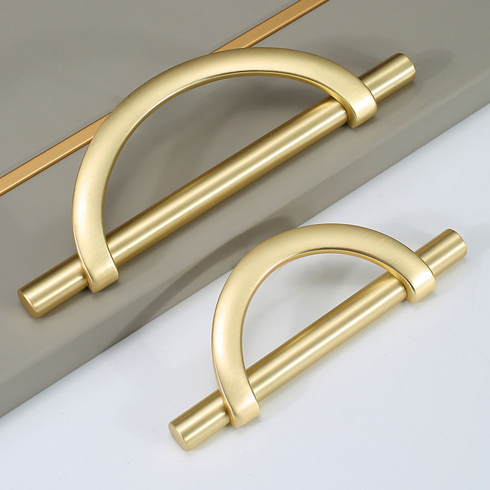Modern Gold Semicircle Cupboard Handles