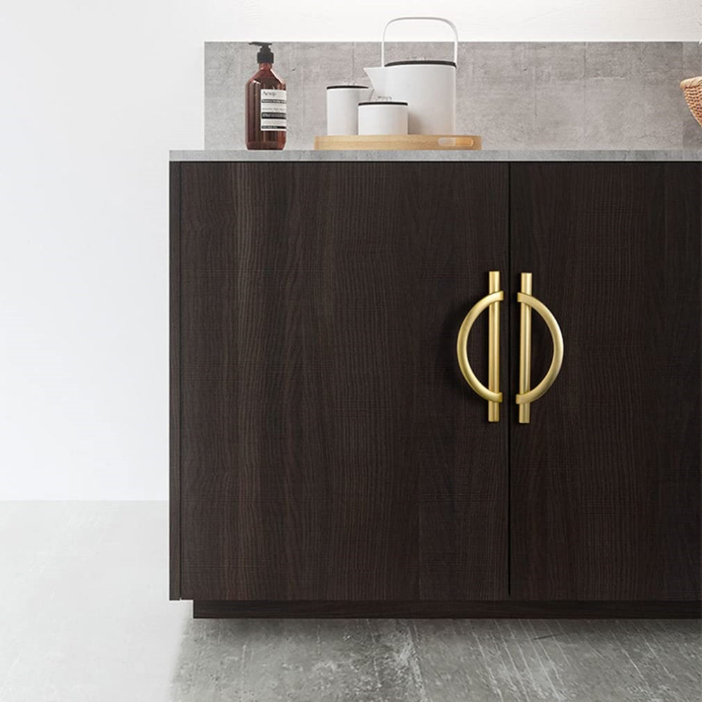 Modern Gold Semicircle Cupboard Handles