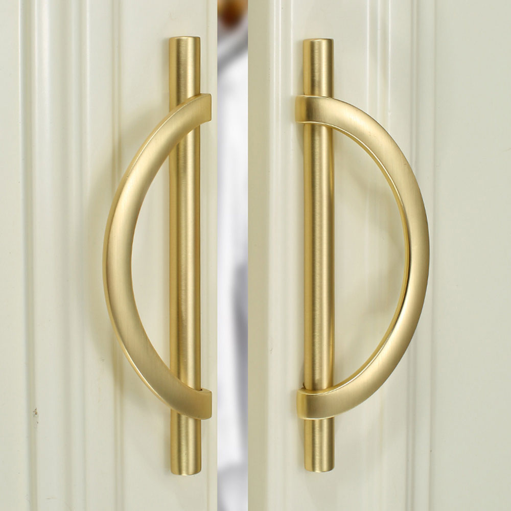 Modern Gold Semicircle Cupboard Handles