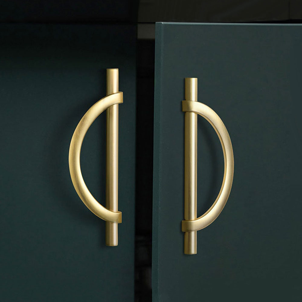 Modern Gold Semicircle Cupboard Handles