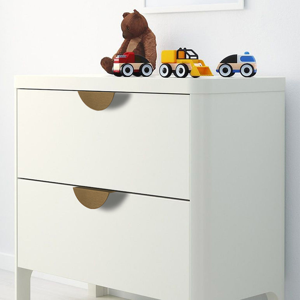Modern Half Moon Aluminium Edge Pull Handles