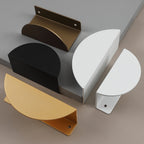 Modern Half Moon Aluminium Edge Pull Handles