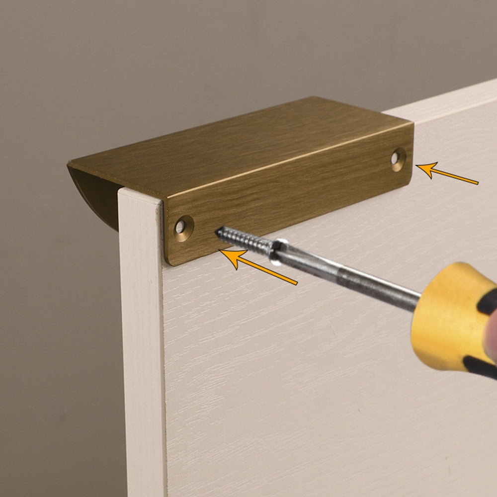 Modern Half Moon Aluminium Edge Pull Handles