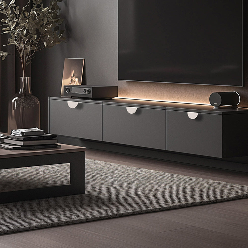 Modern Half Moon Aluminium Edge Pull Handles