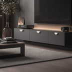 Modern Half Moon Aluminium Edge Pull Handles