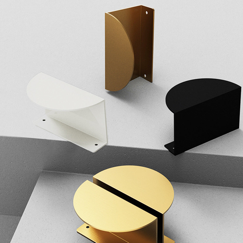Modern Half Moon Aluminium Edge Pull Handles